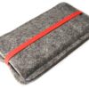 Handytasche Filz rotes Gummiband