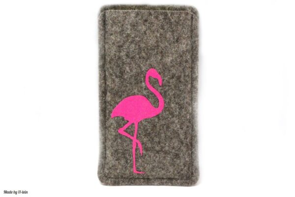 Handytasche Filz Flamingo