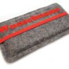Handytasche mit Wunschtext rot