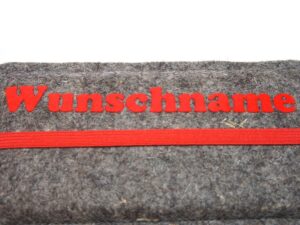 Handytasche mit Wunschtext rot