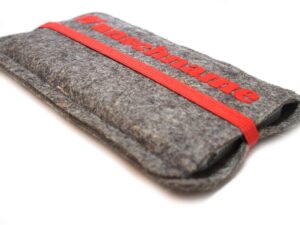 Handytasche mit Wunschtext rot