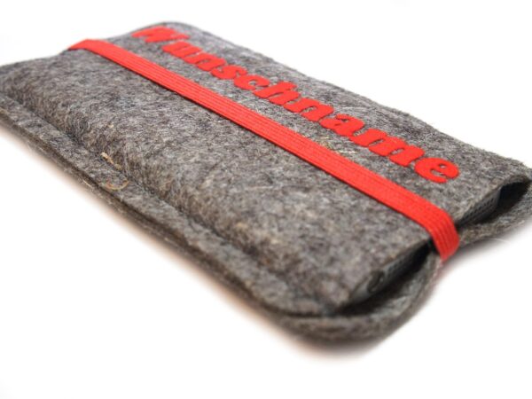 Handytasche mit Wunschtext rot