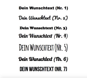 Schriftarten Handytaschen