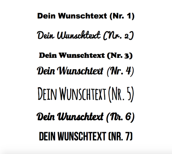 Schriftarten Handytaschen