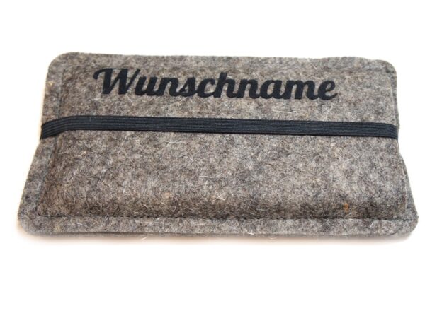 Handytasche Wunschtext schwarz DSC00236