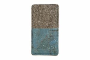 Handytasche Kork türkis silber 1779