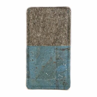 Handytasche Kork türkis silber 1779