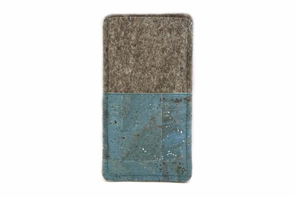 Handytasche Kork türkis silber 1779