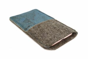 Handytasche Kork tuerkis silber 1784 1
