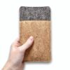Handytasche aus Filz und Kork