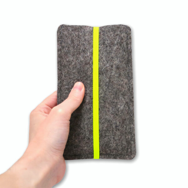 Handytasche Gummiband neongelb