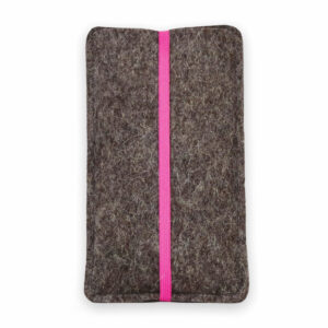 Handytasche Filz Gummiband pink