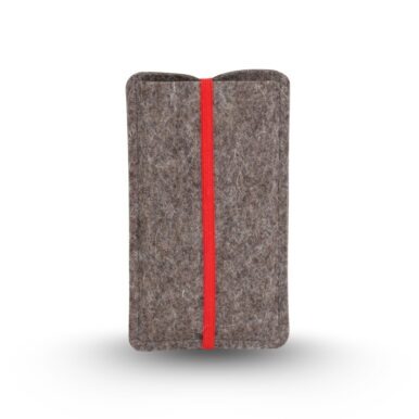 Filz Handytasche mit Gummiband, rot