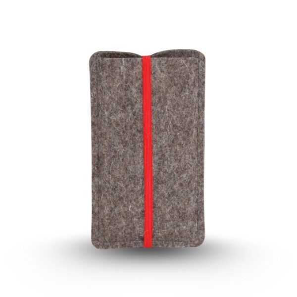 Filz Handytasche mit Gummiband, rot