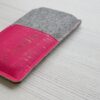 Pinke Handytasche Kork Filz
