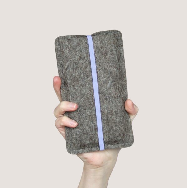 Filzhülle Handy Flieder