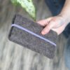 Filz Handytasche mit Gummiband flieder
