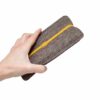 Handyhülle Filz Gummiband gelb