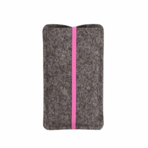Filz Handyhülle mit Gummiband, pink