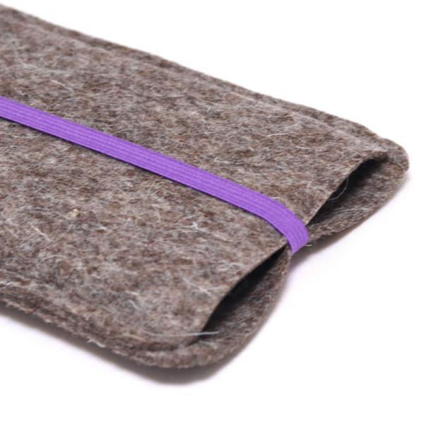Handytasche aus Filz mit Gummiband lila