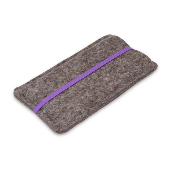 Handytasche aus Filz mit Gummiband lila