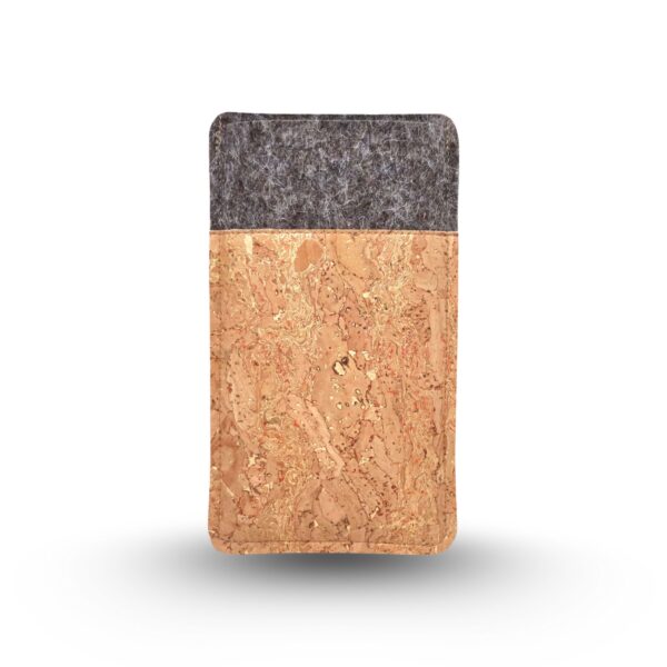 Kork Handyhülle mit goldfarbenem Muster, für iPhone 14 und 14 Pro