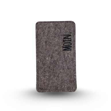 Filz Handyhülle mit aufgelocktem Text "MOIN."