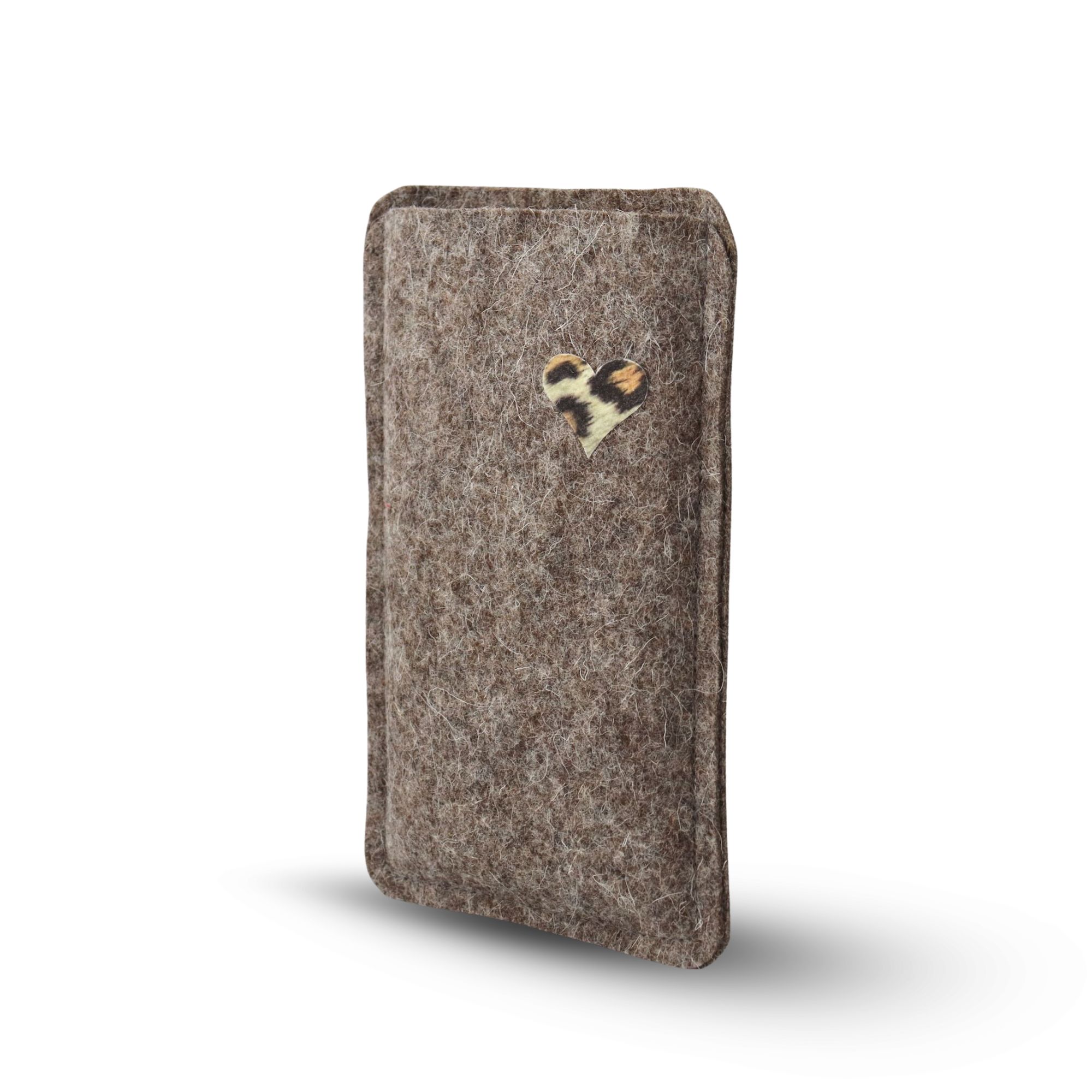 Filz Handytasche mit Leo-Herz