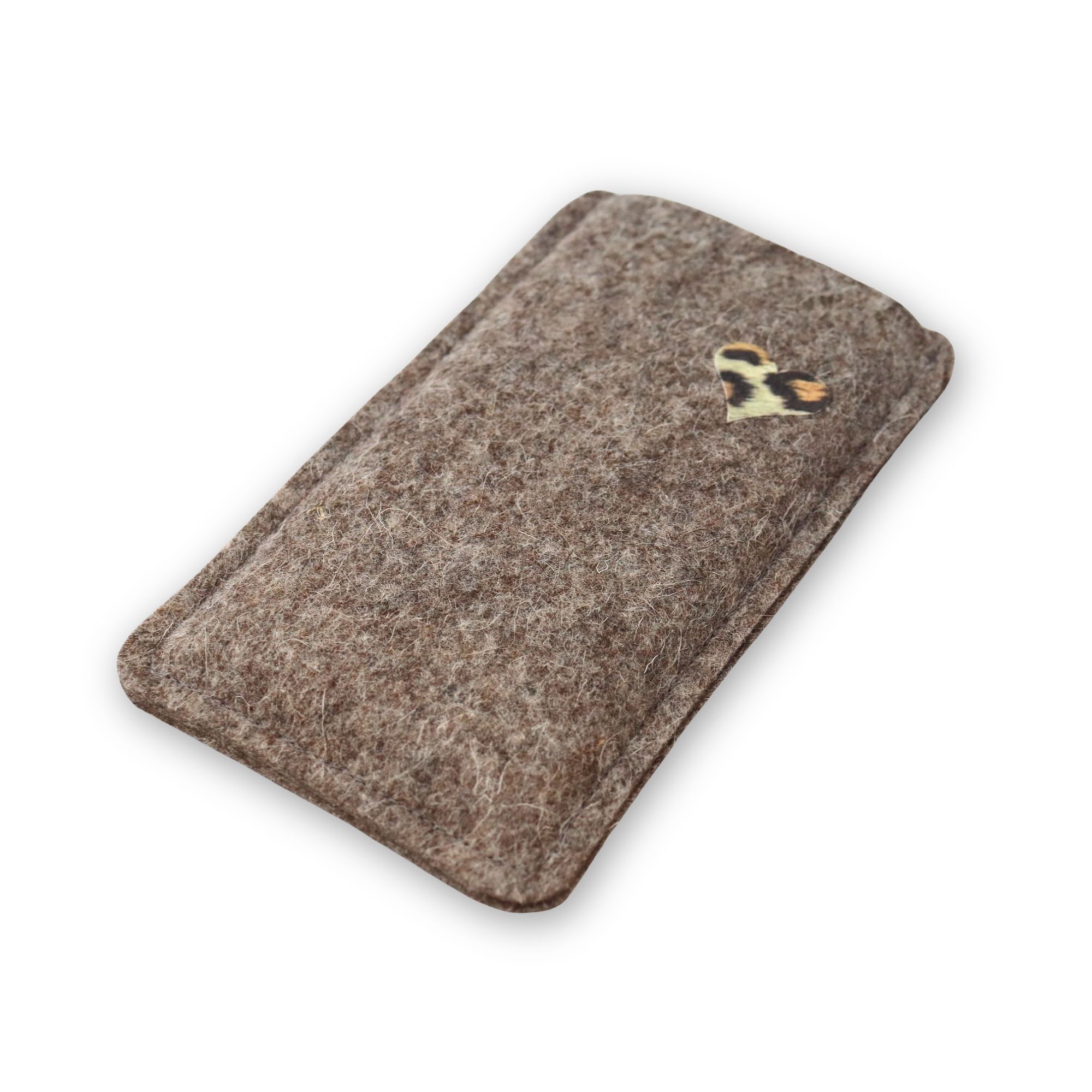 Filz Handytasche mit Leo-Herz