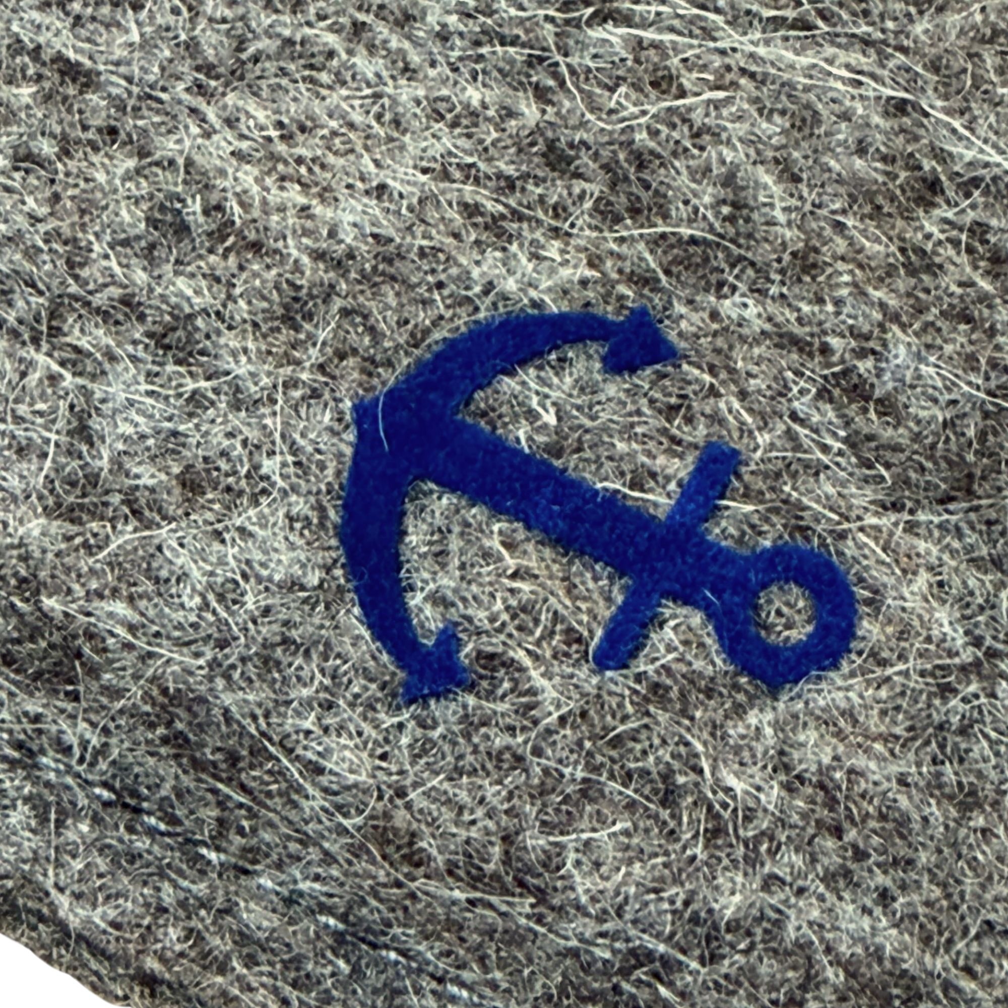 Filz Handytasche aus Wollfilz mit kleinem Anker