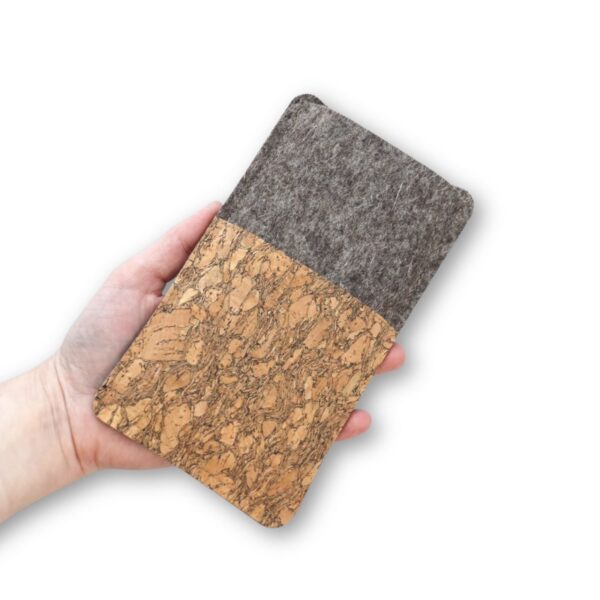 Handytasche aus Kork und Filz