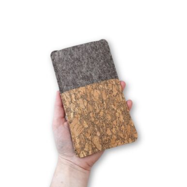 Handytasche aus Kork und Filz