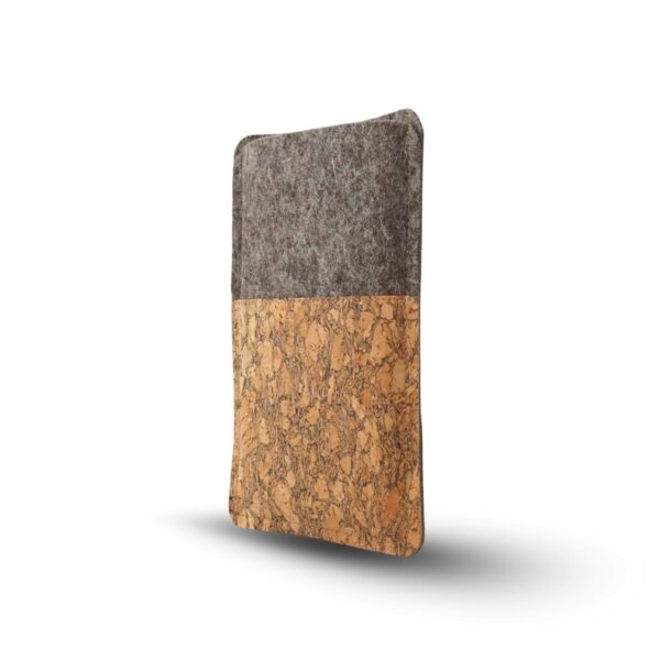 Handytasche aus Kork und Filz