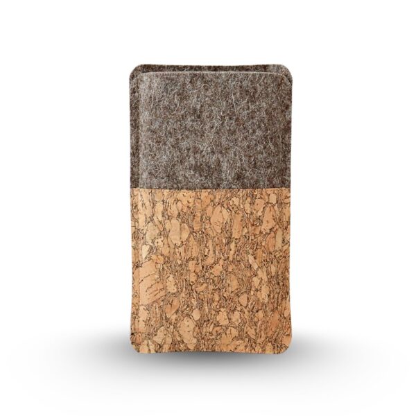 Handytasche aus Kork und Filz