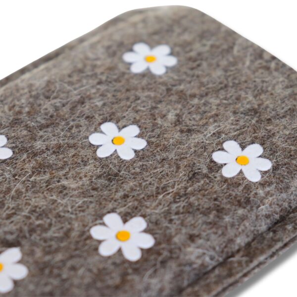 Handyhülle aus Filz mit Blumenprint